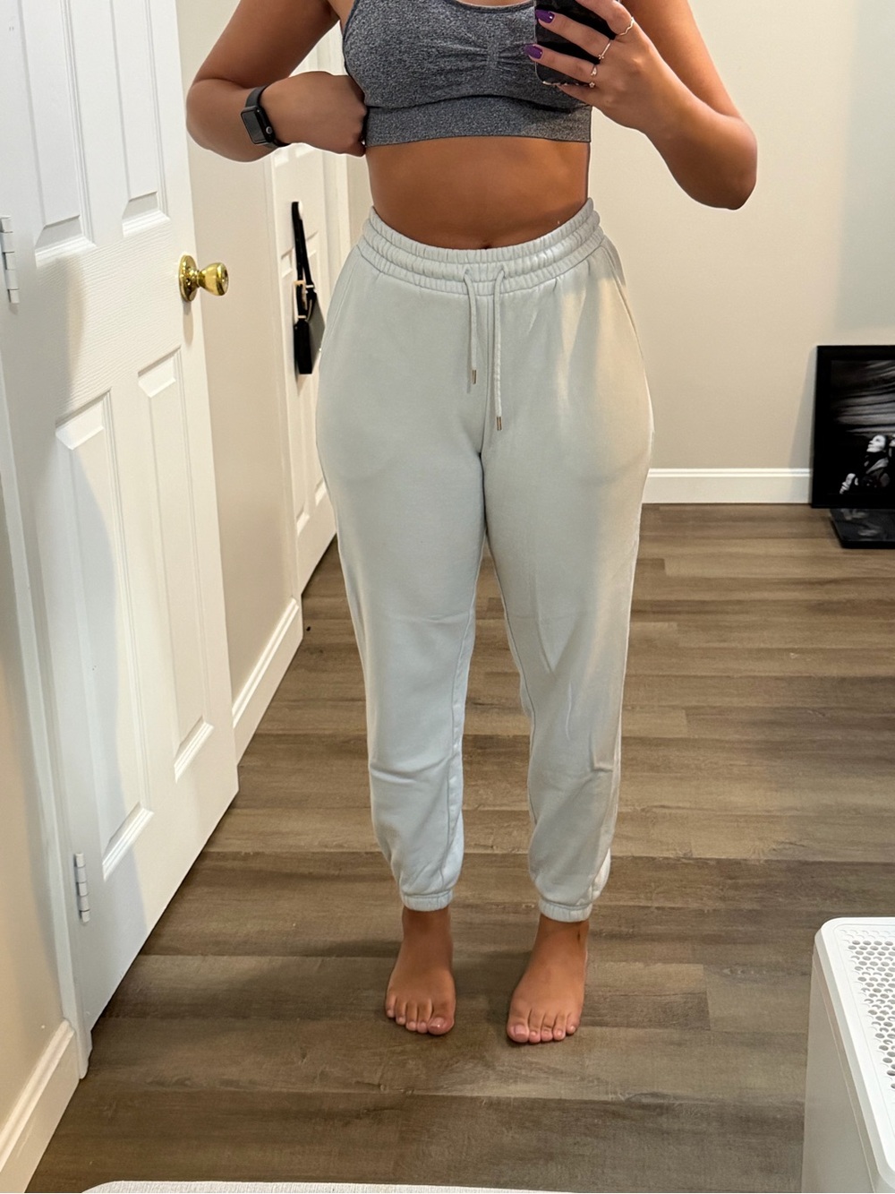 Neutral Cream Jogger Sweatpants - Comfortable Everyday Bottoms
